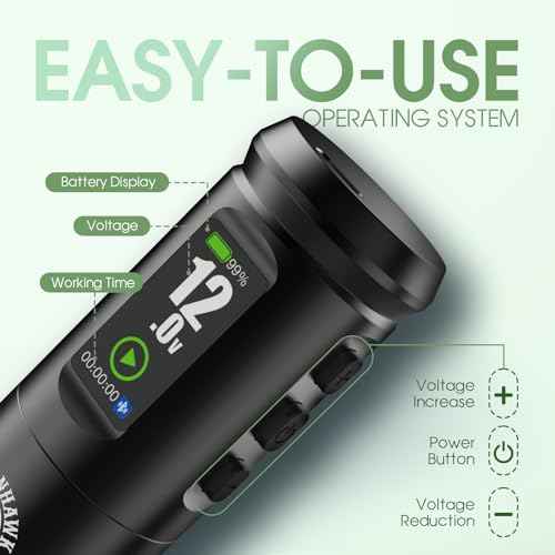 Dragonhawk A1 Pro Tattoo Kit Cordless Complete Pro Tattoo Gun Pen Machine Kit Cartridge Tattoo Machine Needles for Beginners