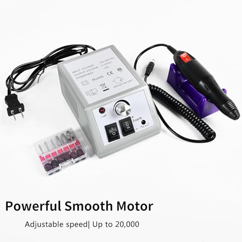 Gel Nail Polish Kit with UV LED Light Lamp & Electric Nail Drill - 25 Colors