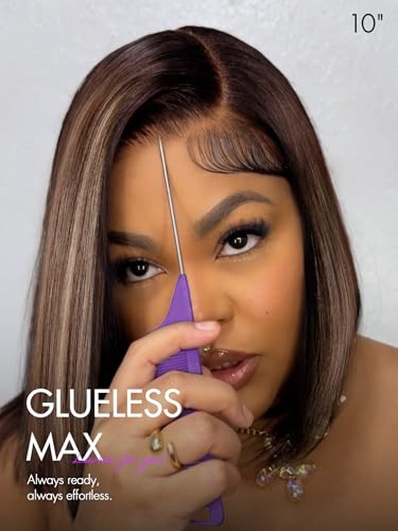 LUVME HAIR 10-Inch Bob Wig - 100% Human Hair, Glueless Lace Front