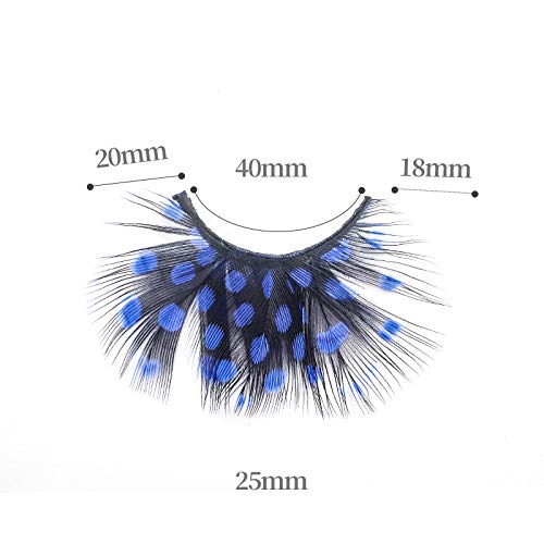 Dorisue Mermaid Party Lashes Anime lashes Blue Eyelashes Dark Blue colored Cosplay blue vessel lashes 3d False Eyelashes Extension for Women Girls Night show Costume lashes for woman