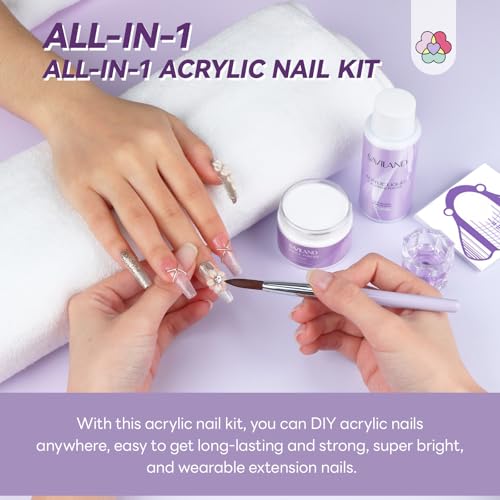 SAVILAND Acrylic Nail Kit for Beginners - Home DIY Manicure Set with Essential Supplies