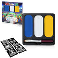 3-Color Face & Body Paint Set - Easy Application, Water Washable