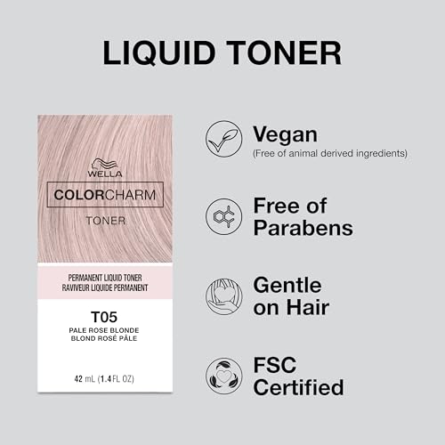 COLORCHARM Permanent Liquid Toners| Neutralize Brass| Free of Parabens| Vegan| T27 Medium Beige Blonde| 1.4 Fl Oz