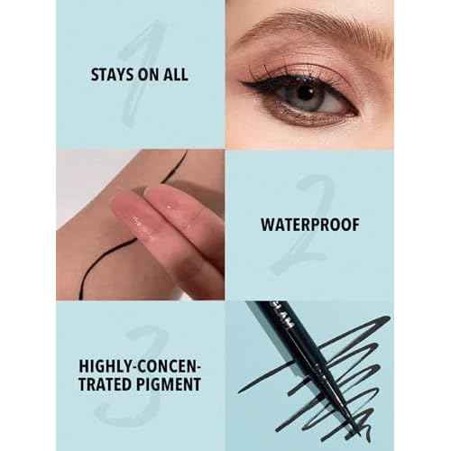 SHEGLAM Pro Precision Waterproof Liquid Eyeliner Long Lasting Smudge Proof Matte Eyeliner Pencil Makeup