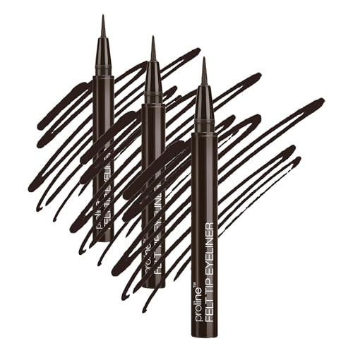 wet n wild Proline Dark Brown Felt Tip Eyeliner (Pack of 3)
