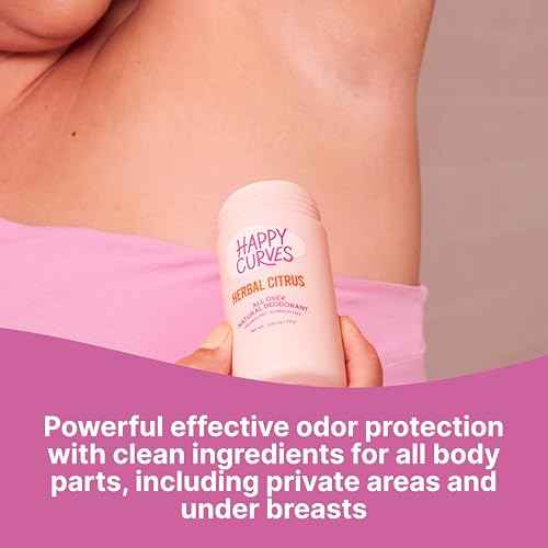 HAPPY CURVES All Over Whole Body Deodorant for Women - Aluminum-Free - Invisibile All Day Layer of Full Body Protection for Odor Control Only, Sensitive Skin, & Private Parts (Tropical Oasis)
