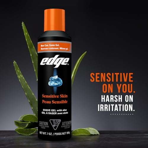 Edge Sensitive Skin Shaving Gel for Men, 7 oz (6 Pack) - Soothes & Refreshes