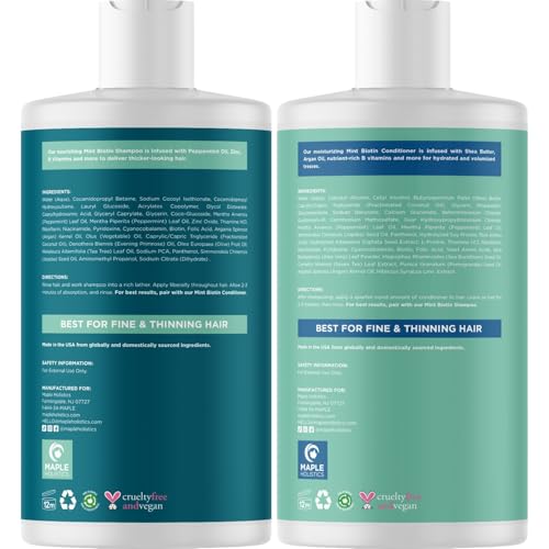 Volumizing Biotin Shampoo & Conditioner Set for Thinning Hair