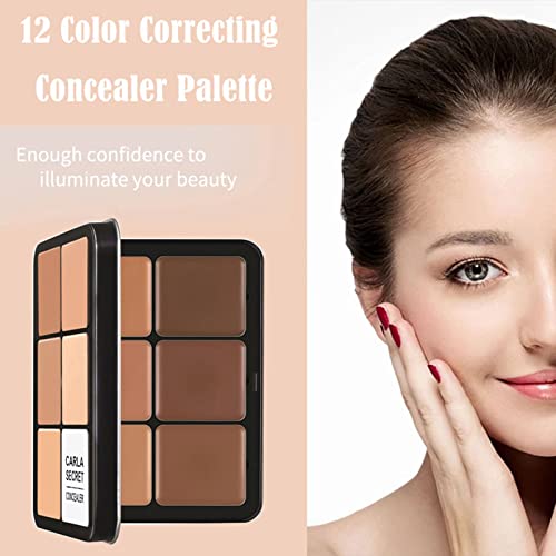 SURORAIN 12-Color Professional Concealer Palette for Full Coverage & Long-Lasting Makeup