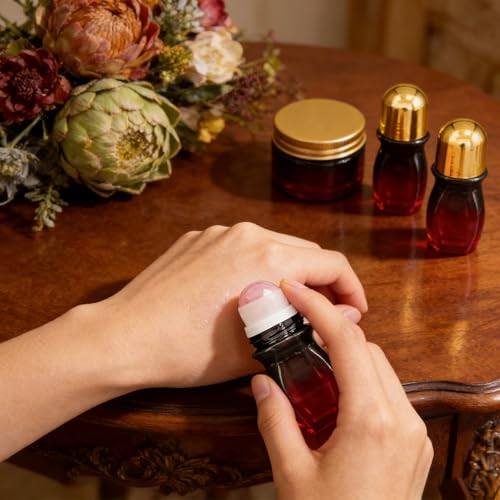 50ml Rose Quartz Roller Bottle for Essential Oils & Perfume