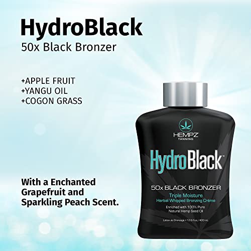 Hempz Hydroblack 50X Black Bronzer Tanning Lotion 13.5oz