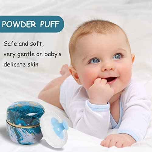 Powder Puff and Powder Container for Body Dusting Powder Case with Puff for Baby and Women,Loose Powder Containers with Puff for Travel (Vast universe1.0)