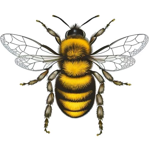 Bee Temporary Tattoos for Kids & Adults - 6 Sheet Set