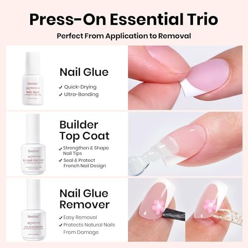 Beetles Fast Dry Nail Glue & Builder Top Coat Set