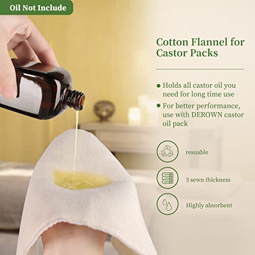 Organic Cotton Flannel for Castor Oil Packs - 2 Pack