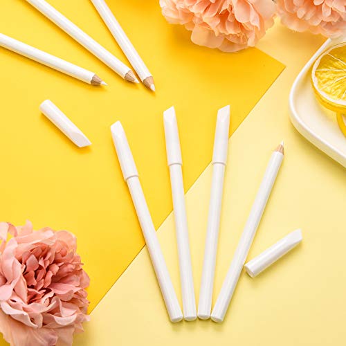 2-in-1 French White Nail Whitening Pencils with Cuticle Pusher - 8 Pack