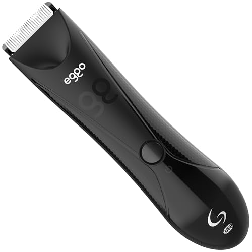 GA.MA Italy Eggo Body Trimmer for Men, Ceramic Blade for Sensitive Areas, LED Light, USB Rechargeable, 5600?RPM, Cordless Full Body Groomer with Guide Combs