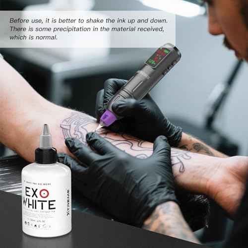 Xtreme EXO White Tattoo Ink 4OZ / 120ML High Pigment Load for Intense Coverage, Brilliant Highlights, Vegan, for Tattooists