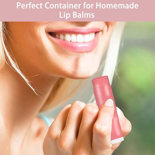 Acrux7 200PCS Lip Balm Tubes with Caps, Clear Lip Balm Tubes Empty Lip Balm Tubes Empty Bulk for DIY Lipstick Homemade 3/16 Oz (5.5 ml)