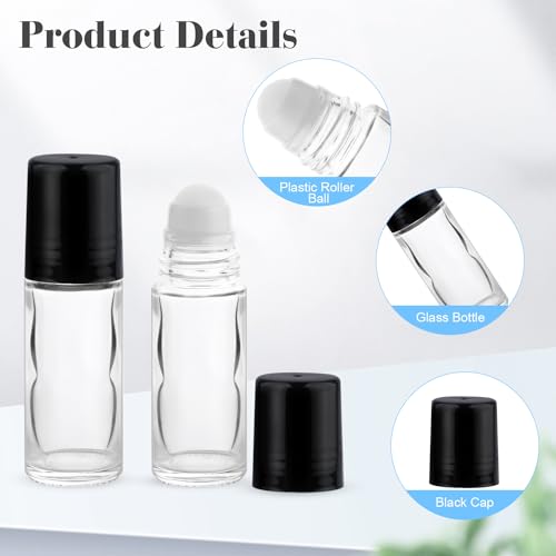 30ml Roll-On Bottles - 12 Pack Essential Oil Glass Bottles