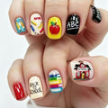 Back to School Press On Nails - 24 Pcs Cute School Design