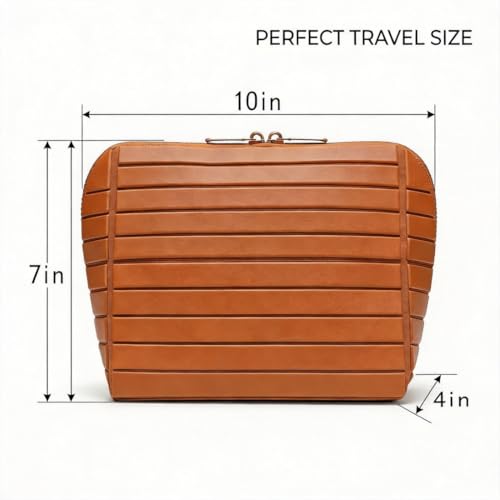 Large Travel Makeup Organizer Bag with Adjustable Dividers