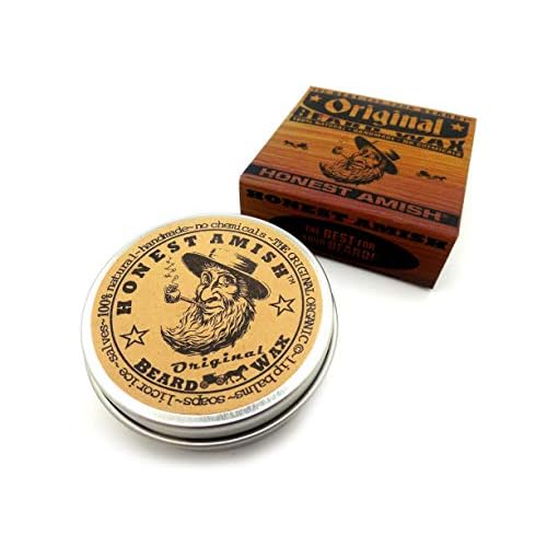 Honest Amish Original Beard Wax - All Natural and Organic- 2 ounce (Pack of 2)