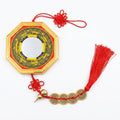 Feng Shui Bagua Mirror Set with Concave Mirror, Coins & Gourd