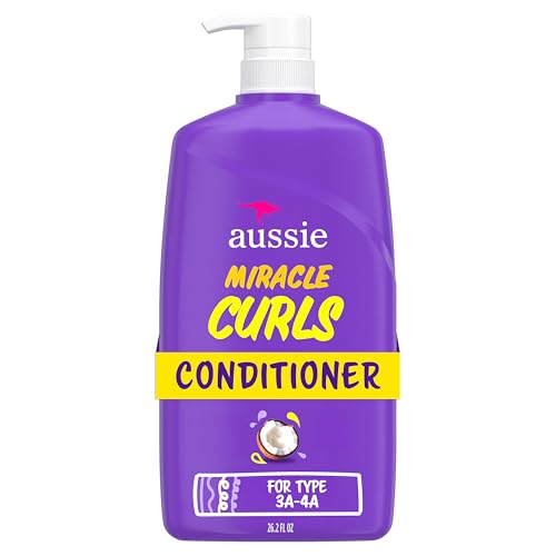 Aussie Miracle Curls Moisturizing Hair Conditioner with Coconut Oil, 26.2 oz
