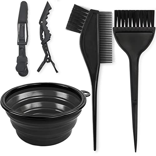 Hair Coloring Kit - 5 Piece Salon DIY Set with Brush & Bowl