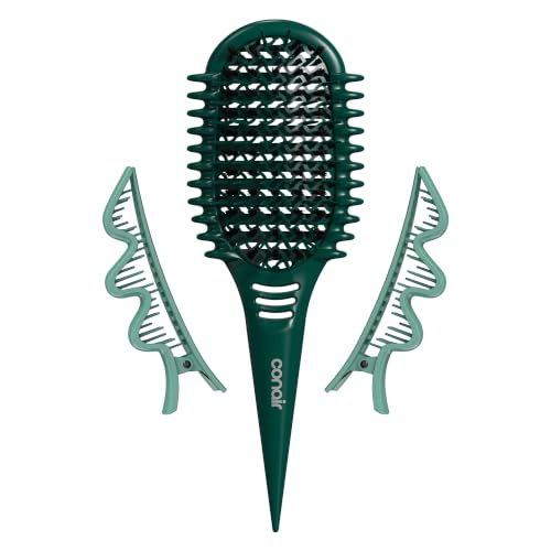 Conair Curl Define Pro Detangler Brush for Curly Hair - 3-Piece Set