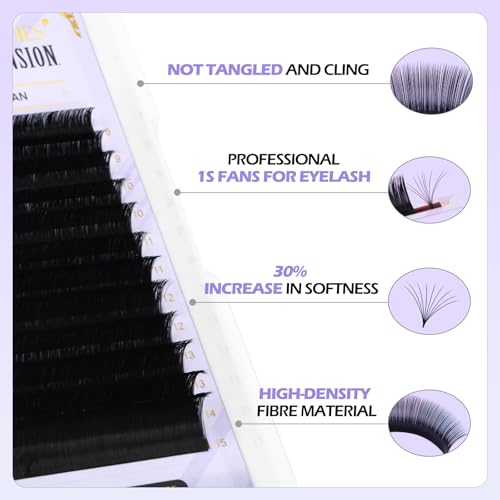 ARISON LASHES Easy Fan Lashes 0.07mm M Curl 8-15mm