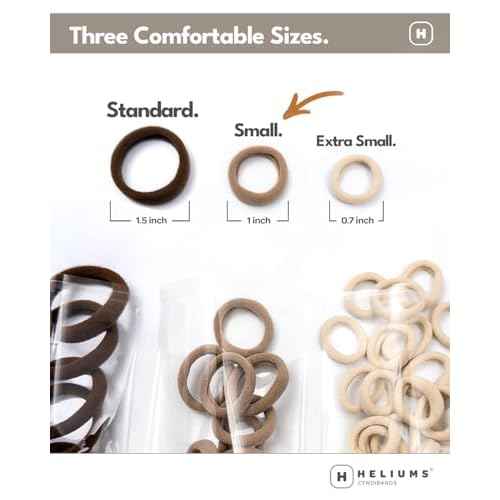 Heliums Small Soft Hair Ties - Sandy Blonde - 1 Inch Mini Nylon Hair Ties No Damage, Ponytail Holders for Kids, Braids, Dogs and Thin Hair - 30 Count