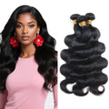 Natural Black Body Wave Human Hair Bundles - 10A Brazilian Hair