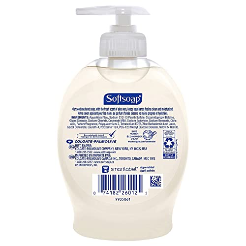 Softsoap Liquid Hand Soap, Moisturizing with Aloe, 7.50-Ounce (Pack of 4)