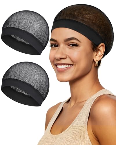 Black Hair Net with Wide Elastic Band for Sleeping