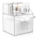 Acrylic Face Towel Holder | Double Layer Cosmetic Storage