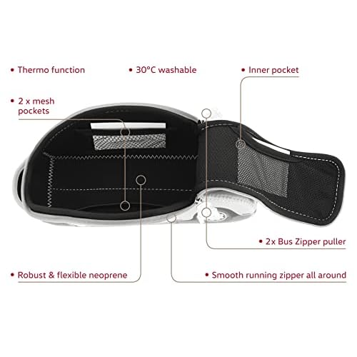 BRISA VW Collection - Volkswagen Neoprene Universal Bag for Makeup, Travel, Cosmetics in Beetle Bug Design