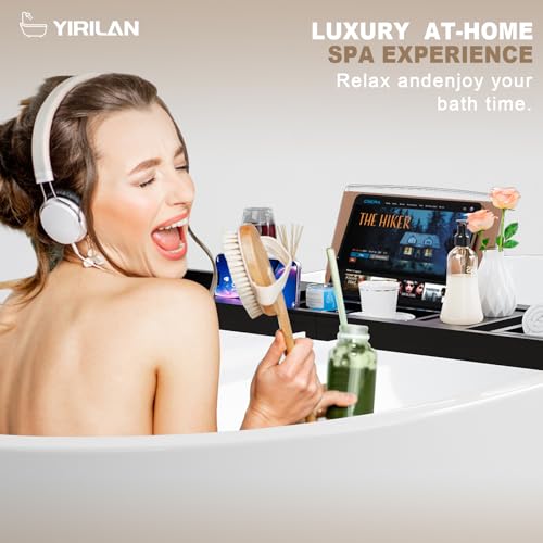 Foldable Bathtub Caddy Expandable Bath Tray