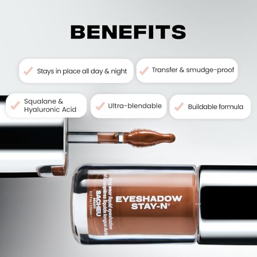 Sacheu Liquid Eyeshadow STAY-N Longwear Eye Makeup ? Buildable Highly Pigmented & Blendable Eye Shadow Cream in Matte & Shimmer Finishes, Candy Dipp¡¯d