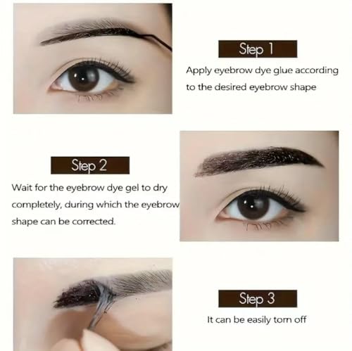 Peel Off Eyebrow Tint Gel - Waterproof 3 Day Brow Dye (2Pcs)