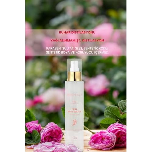 Bade Natural 100% Pure Rose Water Toner ? Pore Tightening & Brightening Facial Mist ? Hydrating & Refreshing Skin Tonic for All Skin Types ? Alcohol-Free, Vegan ? 3.4 fl oz