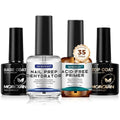 Morovan 4-Piece Gel Nail Kit: Dehydrator, Primer, Base & Top Coat