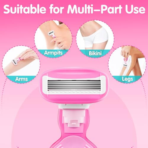 Travel Razor for Women with Case - 5-Blade Smooth Shaving