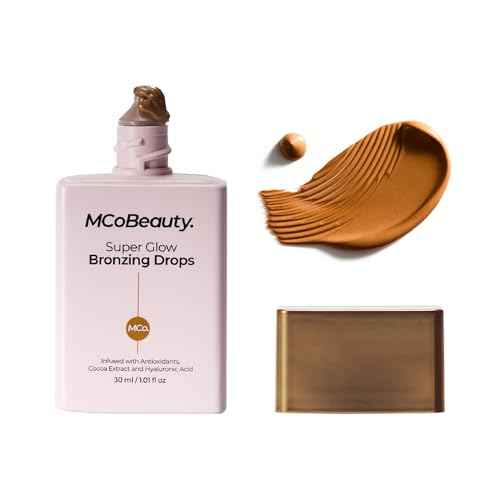 MCoBeauty - Super Glow Bronzing Drops - Effortless Face Tan with Shimmer Formula - Face Care, Bronze Drops - Contains Hyaluronic Acid, White Tea Extract, Cocoa Extract and More