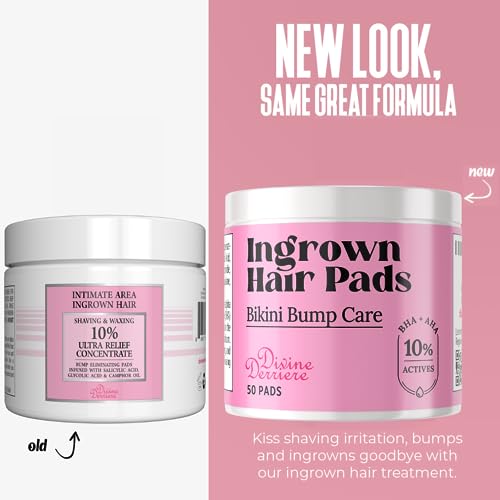 Divine Derriere Save 10% on Ingrown Hair and Razor Bumps Minimizer Duo ? After Shave Repair Serum for Ingrowns and Razor Burns roll-on with Razor Bump Stopper pads