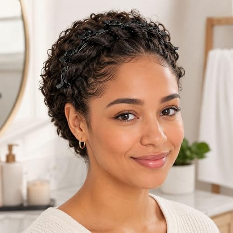 2-Piece Bangs Hairpin Headband with 8 Clips – 90s Y2K Hair Styling
