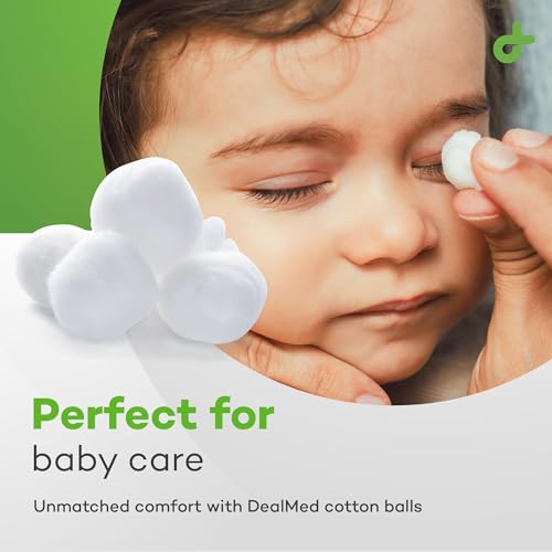 Dealmed 100% Pure Cotton Balls - 500 Count Soft Absorbent Multipurpose Pack