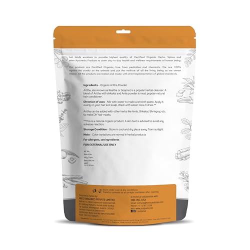 Organic Aritha Powder 227g - Natural Hair Cleanser & Conditioner