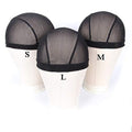 Mesh Dome Wig Caps 6 Pack - Breathable Spandex Black S